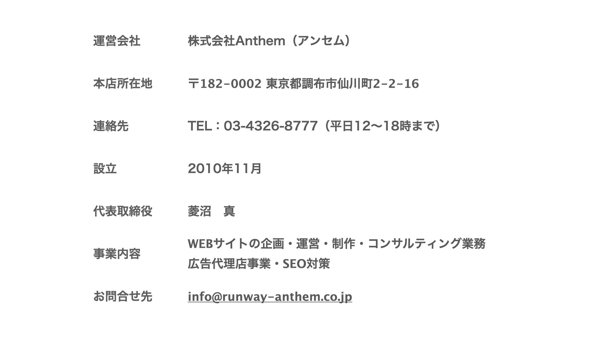 会社概要